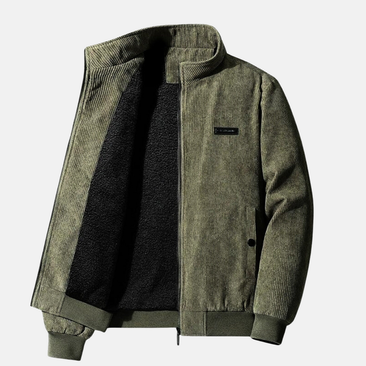 Aaron™ | Corduroy jas met sherpa voering