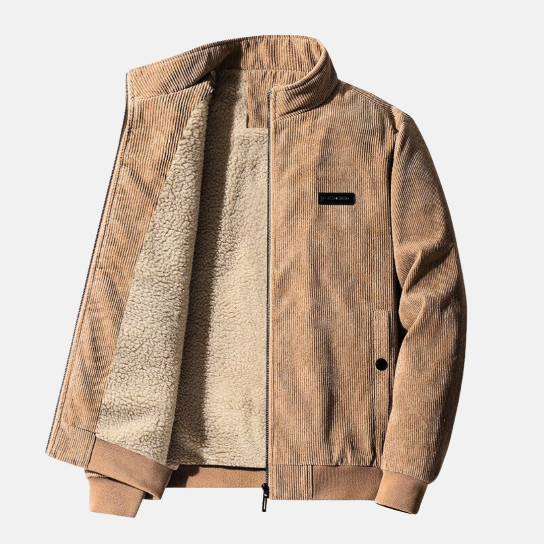 Aaron™ | Corduroy jas met sherpa voering