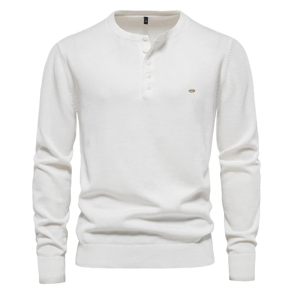 Bram™ - Casual Henley Trui Voor Heren