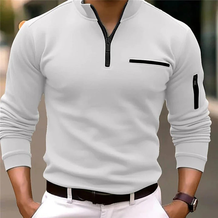 Paolo™ Luxe Quarter-Zip Polo Voor Heren