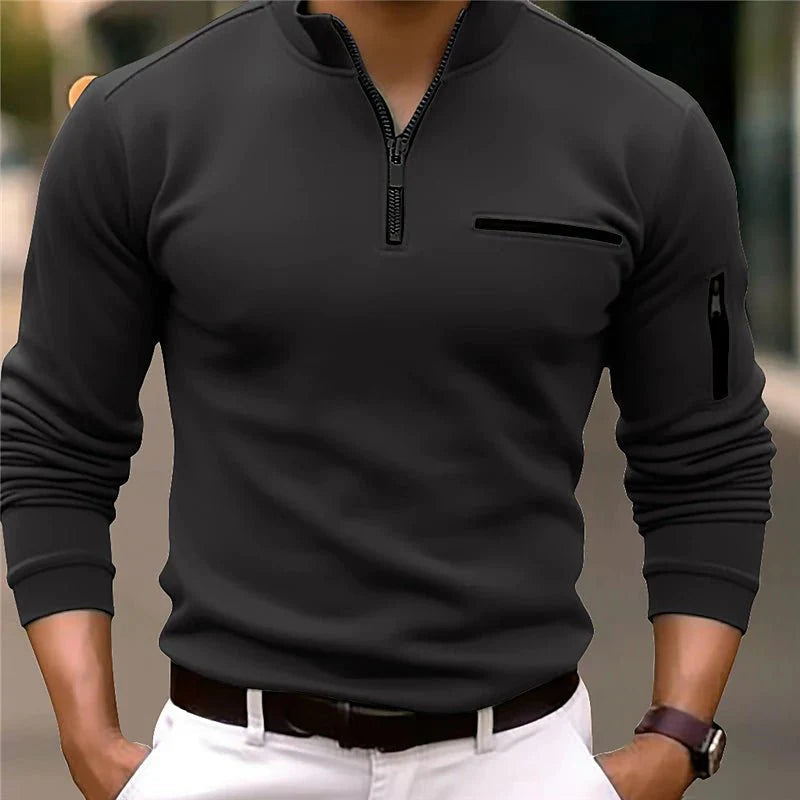 Paolo™ Luxe Quarter-Zip Polo Voor Heren