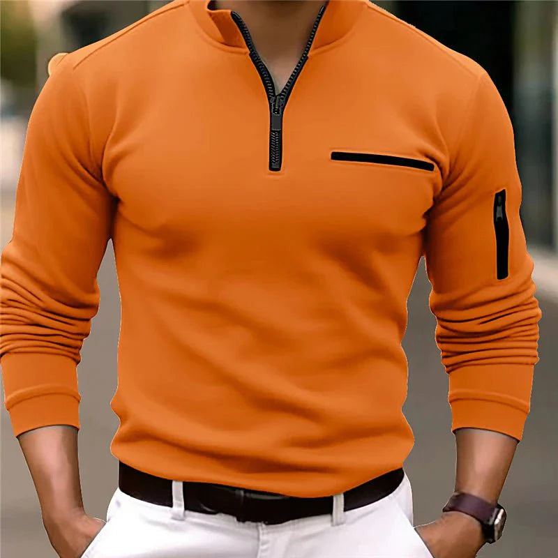 Paolo™ Luxe Quarter-Zip Polo Voor Heren