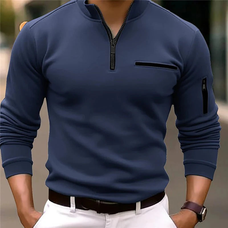 Paolo™ Luxe Quarter-Zip Polo Voor Heren